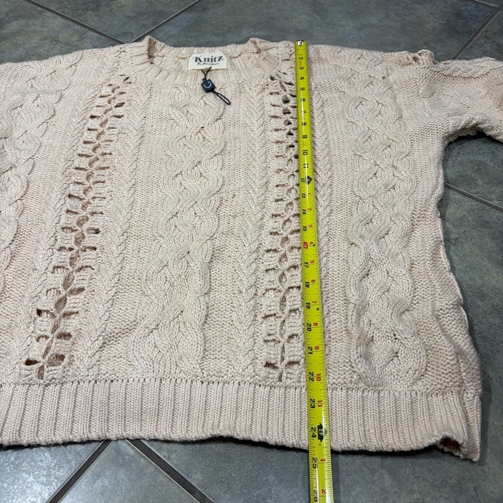 NWOT For Love & Lemons Wythe Bell Sleeve Sweater Sz M Oversized Boho Classic - Picture 11 of 13